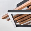 Ellekilde Deckenleuchte LED Braun, Holzoptik, Schwarz, 2-flammig