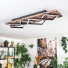 Ellekilde Deckenleuchte LED Braun, Holzoptik, Schwarz, 2-flammig