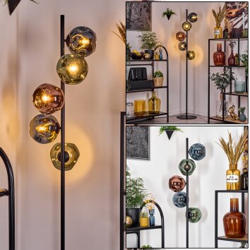 Ripoll Stehleuchte Glas 15 cm Blau, Grün, Kupferfarben, 5-flammig Ripoll Stehleuchte Glas 15 cm Blau, Grün, Kupferfarben, 5-flammig