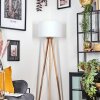 Soungou Stehleuchte 38 cm Holz hell, Weiß, 1-flammig