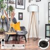 Soungou Stehleuchte 38 cm Holz hell, Weiß, 1-flammig