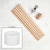 Soungou Stehleuchte 38 cm Holz hell, Weiß, 1-flammig