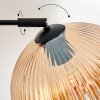 Koyoto Stehleuchte Glas 25 cm Schwarz, 1-flammig