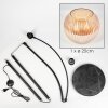 Koyoto Stehleuchte Glas 25 cm Schwarz, 1-flammig