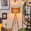 Soungou Stehleuchte 38 cm Naturfarben, Schwarz, 1-flammig