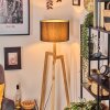 Soungou Stehleuchte 38 cm Naturfarben, Schwarz, 1-flammig