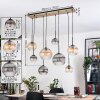Koyoto Hängeleuchte Glas 15 cm, 20 cm, 25 cm Naturfarben, Schwarz, 8-flammig