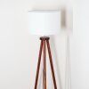 Soungou Stehleuchte 38 cm Chrom, Holz dunkel, 1-flammig