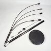 Codecreo Stehleuchte Chrom, Schwarz, 5-flammig