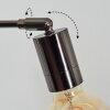 Codecreo Stehleuchte Chrom, Schwarz, 5-flammig