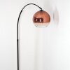Koyoto Stehleuchte Glas 25 cm Schwarz, 1-flammig