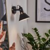 Upiano Wandleuchte Chrom, Schwarz, 1-flammig