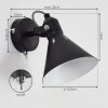 Upiano Wandleuchte Chrom, Schwarz, 1-flammig