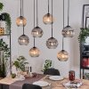 Koyoto Hängeleuchte Glas 20 cm Naturfarben, Schwarz, 8-flammig
