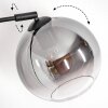 Koyoto Stehleuchte Glas 20 cm Schwarz, 1-flammig