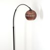 Koyoto Stehleuchte Glas 20 cm Schwarz, 1-flammig