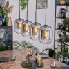Apedo Hängeleuchte Glas 20 cm Klar, Rauchfarben, 4-flammig