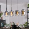 Apedo Hängeleuchte Glas 20 cm Klar, Rauchfarben, 4-flammig