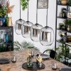 Apedo Hängeleuchte Glas 20 cm Klar, Rauchfarben, 4-flammig