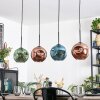 Ripoll Hängeleuchte Glas 20 cm Blau, Grün, Kupferfarben, 4-flammig