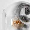 Ripoll Stehleuchte Glas 15 cm Chrom, Klar, Rauchfarben, 6-flammig