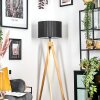 Soungou Stehleuchte 38 cm Naturfarben, Schwarz, 1-flammig