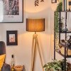 Soungou Stehleuchte 38 cm Naturfarben, Schwarz, 1-flammig