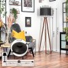 Soungou Stehleuchte 38 cm Chrom, Holz dunkel, 1-flammig