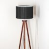 Soungou Stehleuchte 38 cm Chrom, Holz dunkel, 1-flammig