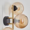 Koyoto Wandleuchte Glas 15 cm Gold, Schwarz, 3-flammig