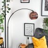 Koyoto Stehleuchte Glas 25 cm Schwarz, 1-flammig