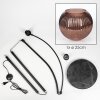 Koyoto Stehleuchte Glas 25 cm Schwarz, 1-flammig