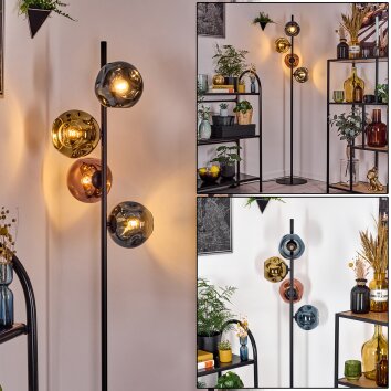 Ripoll Stehleuchte Glas 15 cm Blau, Gold, Kupferfarben, 4-flammig