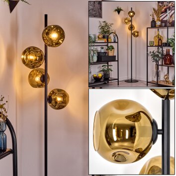 Ripoll Stehleuchte Glas 15 cm Gold, 4-flammig Ripoll Stehleuchte Glas 15 cm Gold, 4-flammig