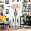 Soungou Stehleuchte 38 cm Chrom, Schwarz, 1-flammig