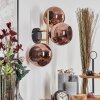 Koyoto Wandleuchte Glas 15 cm Gold, Schwarz, 3-flammig