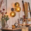 Koyoto Wandleuchte Glas 15 cm Gold, Schwarz, 3-flammig