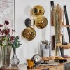 Koyoto Wandleuchte Glas 15 cm Gold, Schwarz, 3-flammig