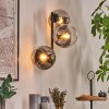 Koyoto Wandleuchte Glas 15 cm Klar, Rauchfarben, 3-flammig