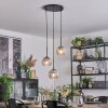 Koyoto Hängeleuchte Glas 15 cm Klar, Rauchfarben, 3-flammig
