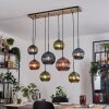 Koyoto Hängeleuchte Glas 20 cm, 25 cm Naturfarben, Schwarz, 8-flammig