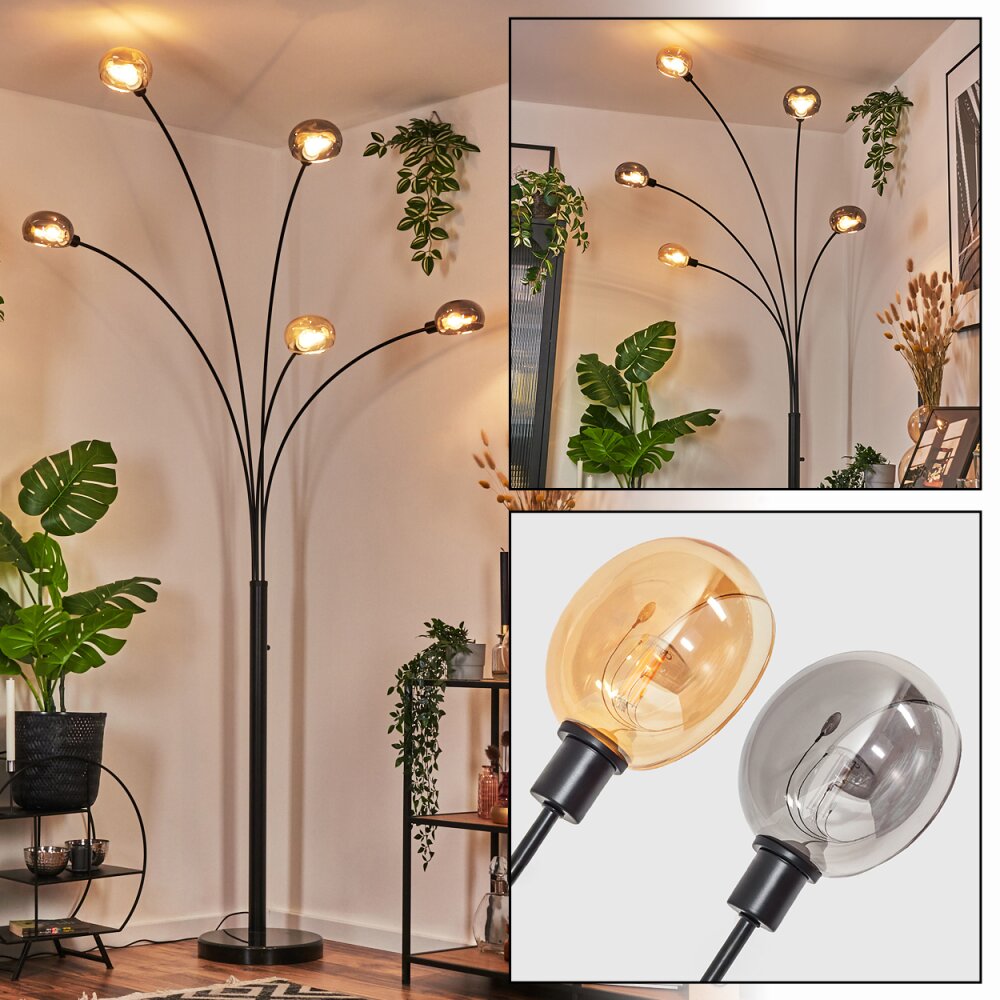 Nikkala Stehleuchte Schwarz, 5-flammig main product photo