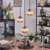 Koyoto Hängeleuchte Glas 15 cm Bernsteinfarben, 3-flammig
