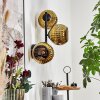 Ripoll Wandleuchte Glas 15 cm Gold, 3-flammig