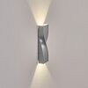 Halan Außenwandleuchte LED Silber, 2-flammig