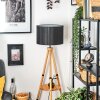 Soungou Stehleuchte 38 cm Naturfarben, Schwarz, 1-flammig