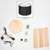 Soungou Stehleuchte 38 cm Naturfarben, Schwarz, 1-flammig