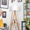 Soungou Stehleuchte 38 cm Naturfarben, Schwarz, 1-flammig