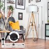 Soungou Stehleuchte 38 cm Naturfarben, Schwarz, 1-flammig