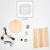 Soungou Stehleuchte 38 cm Naturfarben, Schwarz, 1-flammig